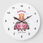 Schattige prinses met bloemen grote klok (Voorkant)