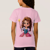 Schattige prinses met toverstaf t-shirt (Achterkant)