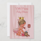 Schattige Prinses Roze Baby Shower Kaart (Voorkant)
