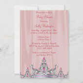 Schattige Prinses Roze Baby Shower Kaart (Achterkant)