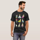 Schattige Prinsessen Pug Pugmode Hond T-shirt (Voorkant volledig)