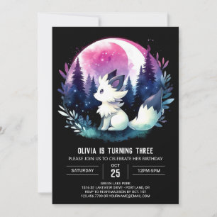 Schattige Printable Wolf Verjaardag Kaart