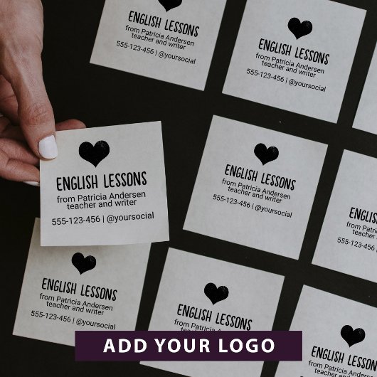 Schattige Privé Docent Logo Contact Zelfinktende Stempel