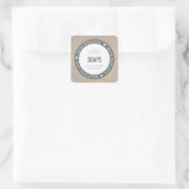 SCHATTIGE PRODUCT LABEL gemaakt met liefde burlap (Tas)
