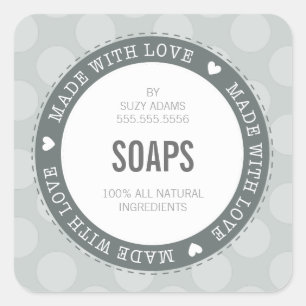 SCHATTIGE PRODUCT LABEL gemaakt met love polka dot
