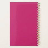 Schattige Professioneel Roze Monogram Naam Initiaa Planner (Achterkant)