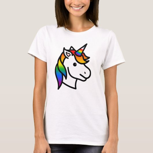 Schattige Progress Pride Eenhoorn T-shirt (Voorkant)