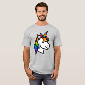 Schattige Progress Pride Eenhoorn T-shirt (Voorkant volledig)