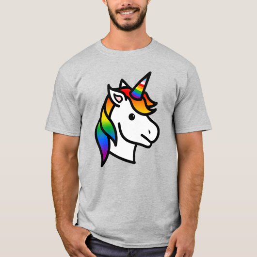 Schattige Progress Pride Eenhoorn T-shirt (Voorkant)