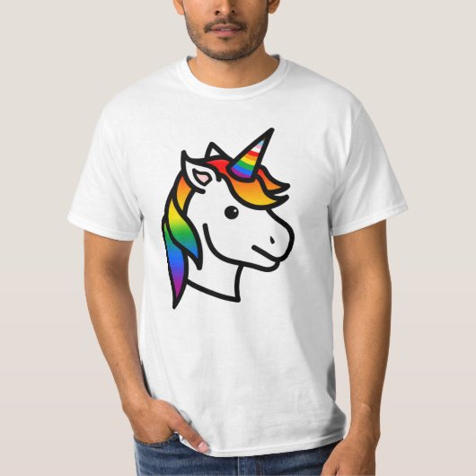 Schattige Progress Pride Eenhoorn T-shirt (Voorkant)
