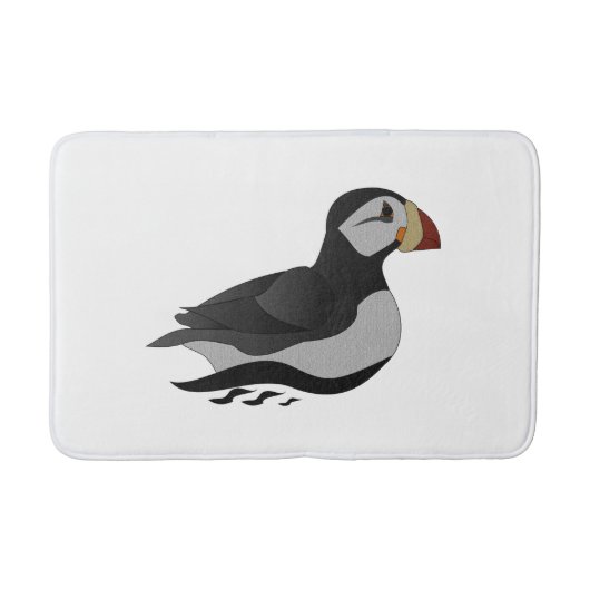 Schattige Puffin Swimming Cartoon Badmat (Voorkant)