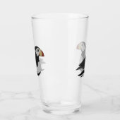 Schattige Puffin Swimming Cartoon Glas (Links)