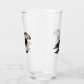 Schattige Puffin Swimming Cartoon Glas (Rechts)
