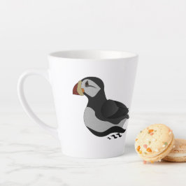 Schattige Puffin Swimming Cartoon Latte Mok