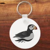 Schattige Puffin Swimming Cartoon Sleutelhanger (Voorkant)