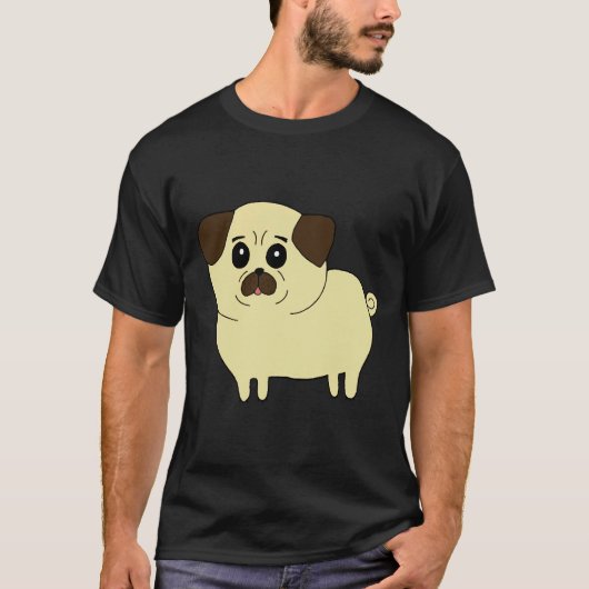 Schattige Pug 709 T-shirt (Voorkant)