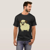 Schattige Pug 709 T-shirt (Voorkant volledig)