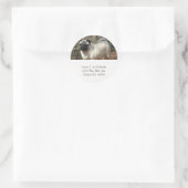 Schattige Pug Adresetiketten Ronde Sticker (Tas)