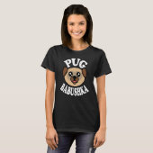 Schattige Pug Babushka T-shirt (Voorkant volledig)