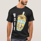 Schattige Pug Boba Tea Kawaii Anime Japans Grappig T-shirt (Voorkant)