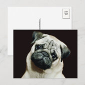 Schattige Pug Briefkaart (Voorkant / Achterkant)