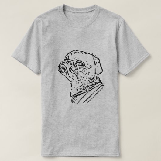 Schattige pug carlin dog t-shirt (Design voorkant)
