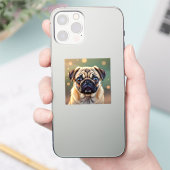 Schattige Pug Close-up | Cute Hond Sticker (Telefoon)