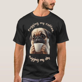 Schattige Pug - Coffieliefhebber T-shirt
