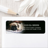 Schattige  Pug custom retour adres label (Insitu)