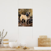 Schattige Pug Dog Art Print Poster (Keuken)