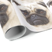Schattige Pug Dog Cadeaupapier (Rol Hoek)