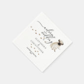 Schattige Pug Dog Welkom op bruiloft Servet (Hoek)