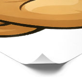 Schattige pug donut cartoon grappig knagend perfect poster (Hoek)