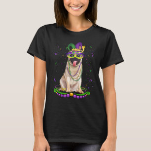Schattige Pug Draagt Carnavalsmasker Mardi Gras Ho T-shirt