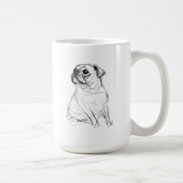 Schattige Pug Elegant Ontwerp Koffiemok