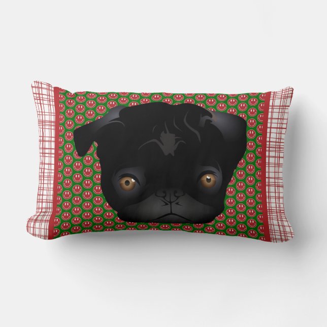 Schattige Pug Home Decor-cadeautjes Kussen (Voorkant)