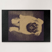 Schattige Pug Hondenportret Legpuzzel (Horizontaal)