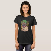 Schattige Pug Ierse St. Patrick's dag T-shirt (Voorkant volledig)