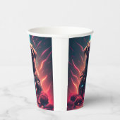 Schattige pug in Futuristic Robot Costume Papieren Bekers (Rechts)