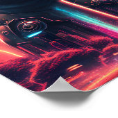 Schattige pug in Futuristic Robot Costume Poster (Hoek)