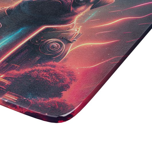 Schattige pug in Futuristic Robot Costume Snijplank (Hoek)