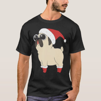 Schattige Pug Kerstman Kerst Essentieel  189 T-shirt