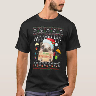 Schattige Pug Kerstman Kerstmis Xmas Jongens Pugma T-shirt