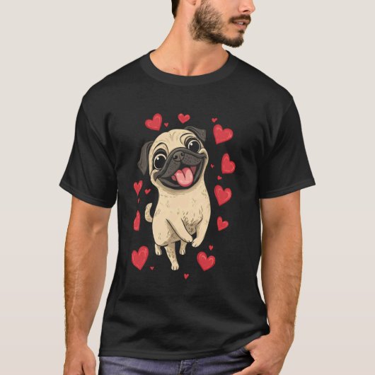Schattige Pug Kinderen T-shirt (Voorkant)