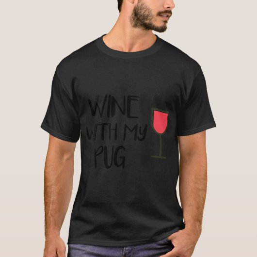 schattige pug. knuffel een pug t-shirt (Voorkant)