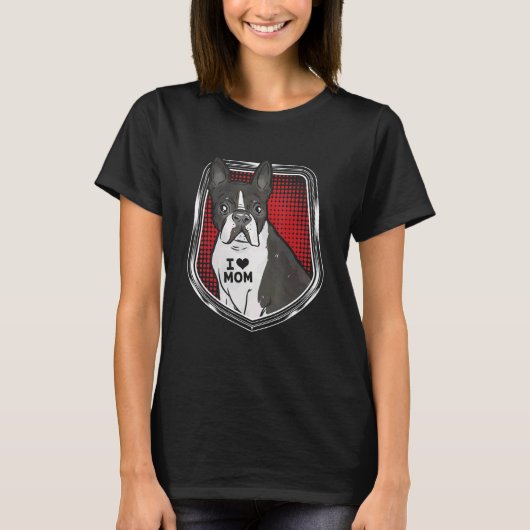 Schattige Pug Liefde Moeder T-shirt (Voorkant)