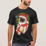 Schattige Pug Lovers Santa Christmas T-shirt<br><div class="desc">Schattige Pug Lovers Santa Christmas</div>