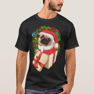 Schattige Pug Lovers Santa Christmas T-shirt