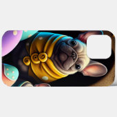 Schattige pug met paaseieren Een feestelijke en sn Case-Mate iPhone Case (Achterkant (horizontaal))