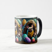 Schattige pug met paaseieren Een feestelijke en sn Magische Mok (Voorkant rechts)